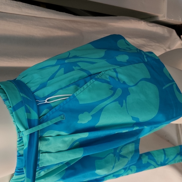 STAUD BLUE HIBISCUS FLORAL COTTON SHORTS SZ 0 - Picture 5 of 11